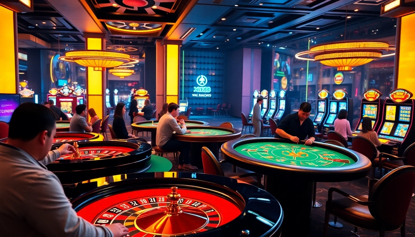 Engaging players at Nhà cái xin88 enjoying diverse online gambling activities.