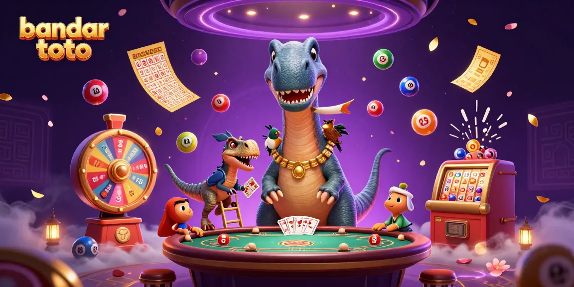 Experience exciting gaming elements in bandar toto with vibrant lottery balls and animated characters.