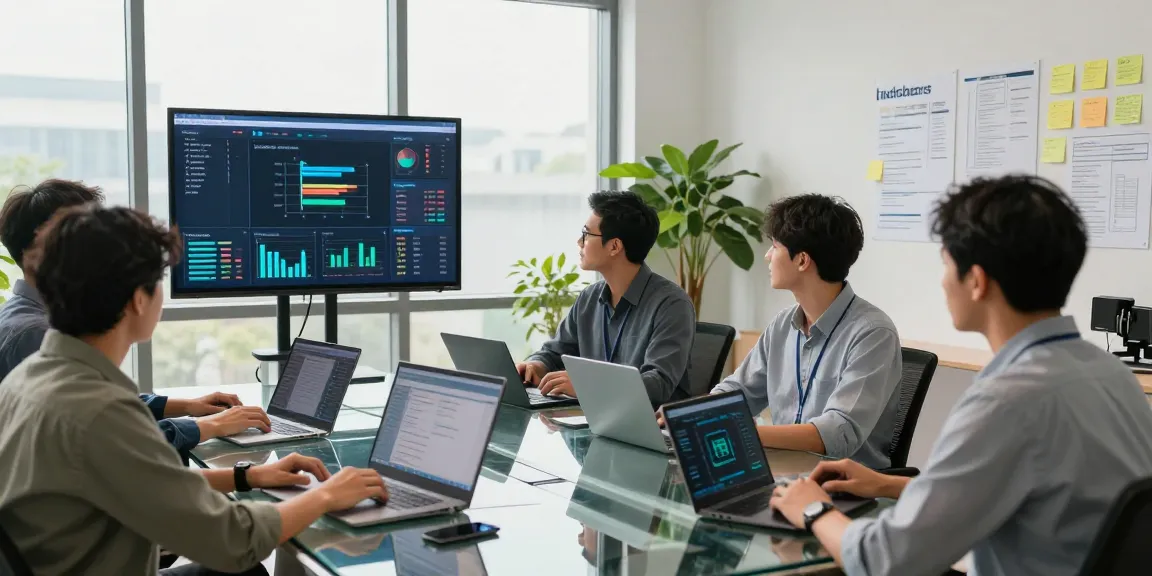 What is the best IT support company in London? A diverse team collaborating in a modern IT support office.
