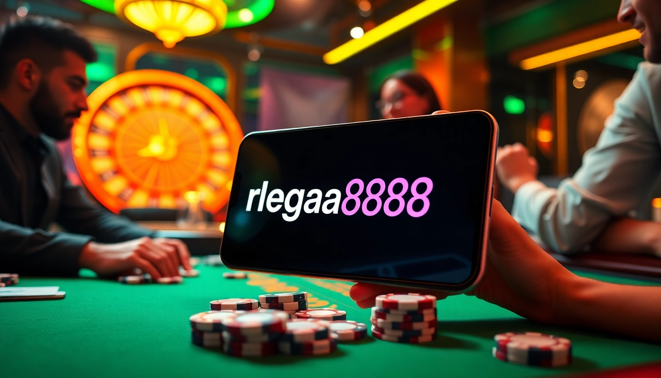 Alami keseronokan dengan apk mega888 di meja kasino yang meriah dipenuhi kad, cip, dan lampu neon.