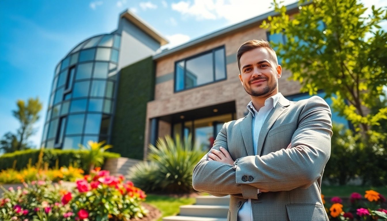 Explore real estate opportunities with a professional agent in a modern home setting.