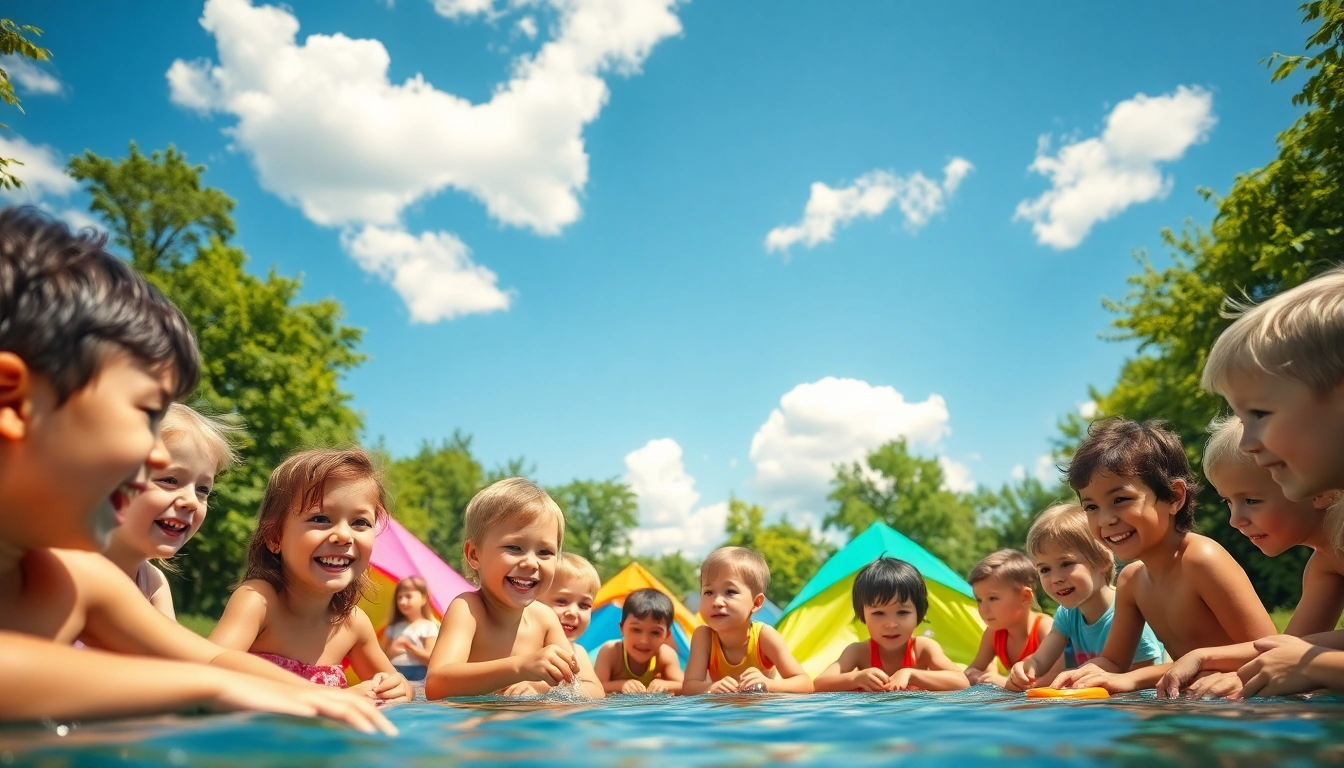 Children enjoying various activities at a summer childrens camp, highlighting joy and friendship.