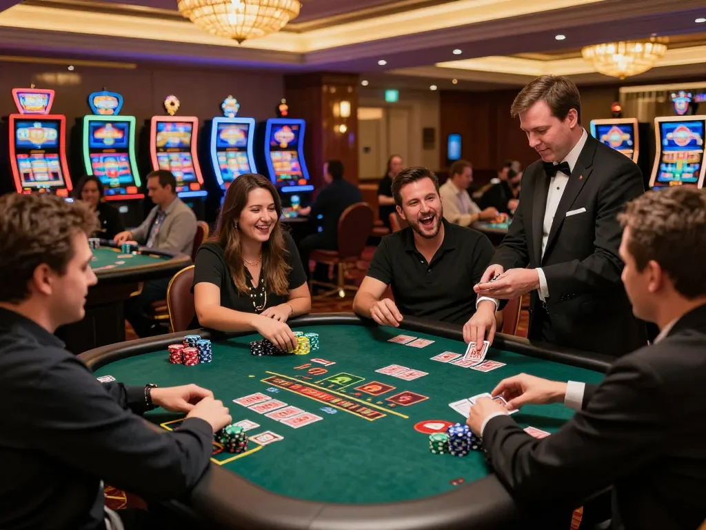 Players enjoying blackjack at SC888 casino, showcasing dynamic gameplay and vibrant atmosphere