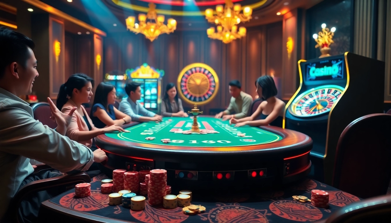 Experience thrilling live gaming at https://plus777a.ph/ with vibrant poker chips and dazzling slot machines.