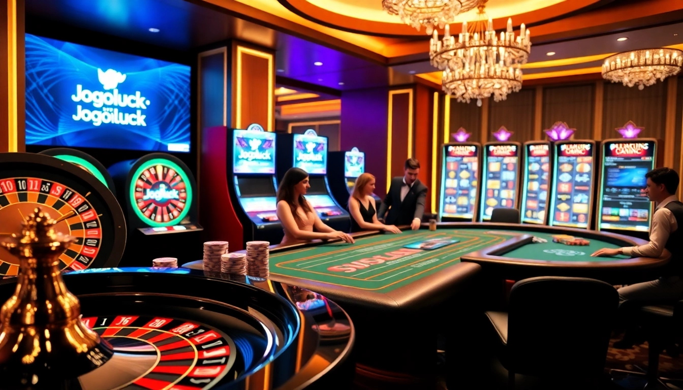 Experience thrilling gameplay at Jogoluck with vibrant casino tables and exciting betting action.