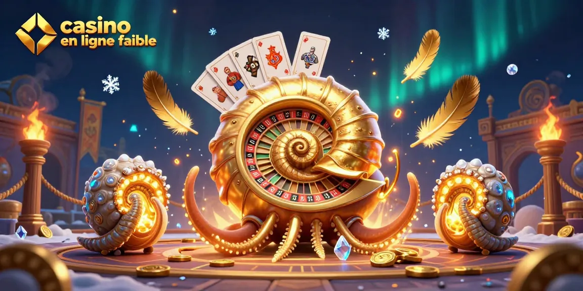 Jouez au casino en ligne fiable avec un nautilus géant à roulette et des compagnons ammonites lumineuses.