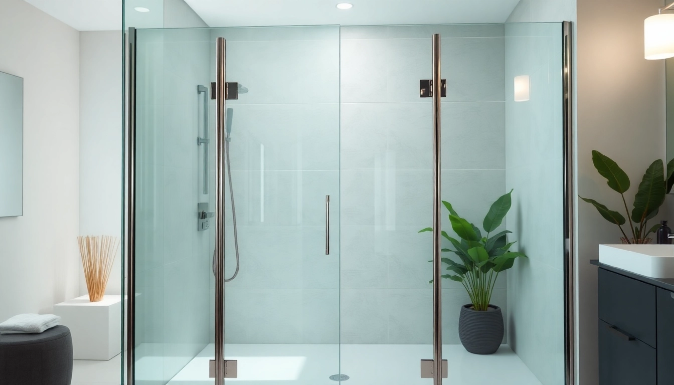 Transform your bathroom space with elegant shower doors featuring sleek glass designs and minimalistic beauty.