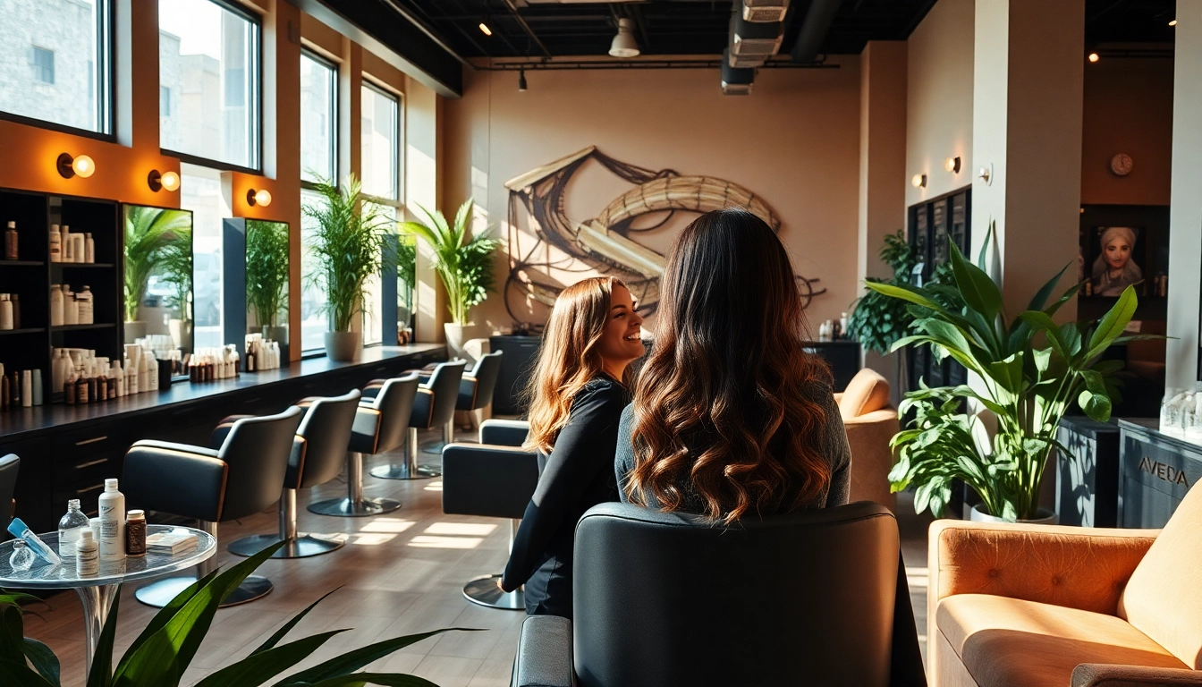 Omnia Salon in San Diego showcases a vibrant hair transformation and eco-friendly design.