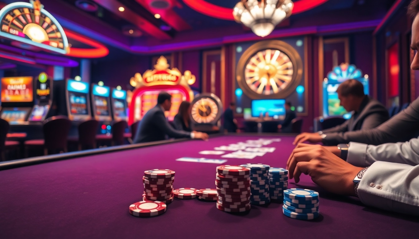 High-stakes poker gameplay at a luxurious casino featuring BDTK666 branding.