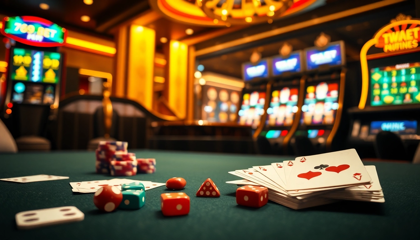 Experience the thrill of online gambling at https://9789bet.com/ with vibrant casino games, cards, and poker chips.