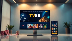 TV88 online casino homepage showcasing vibrant games and user-friendly design.
