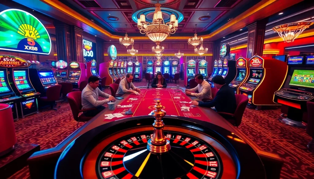 Experience thrilling gameplay at XX88 with vibrant casino tables and immersive betting action.