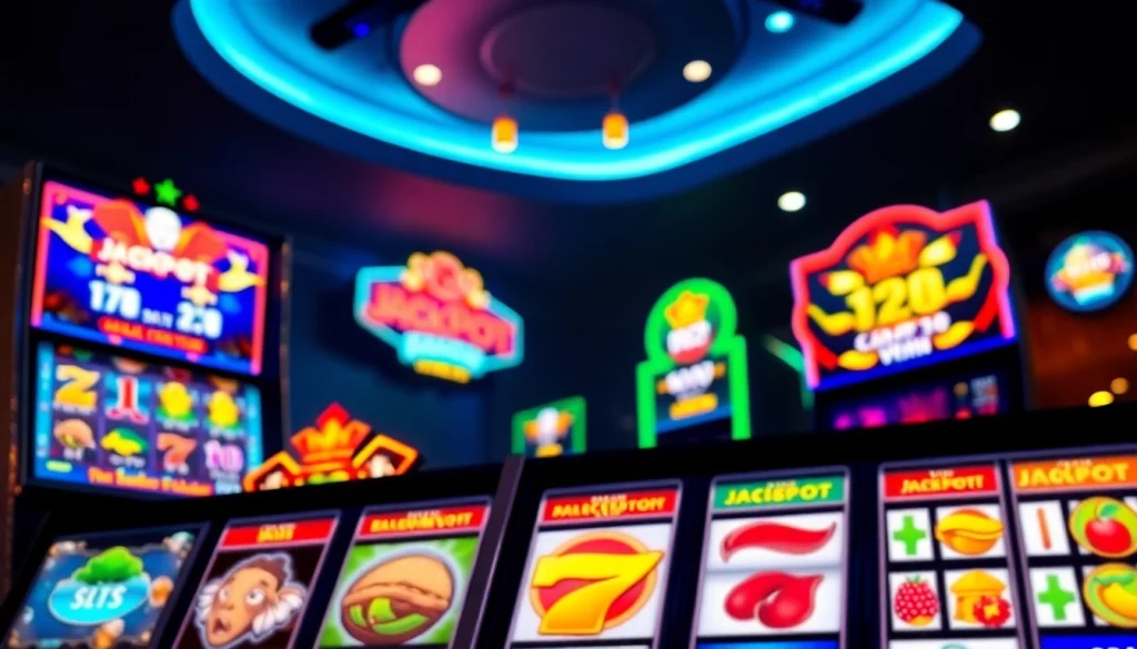 Menggandeng keseruan dalam slot online dengan tampilan mesin slot modern yang penuh warna.
