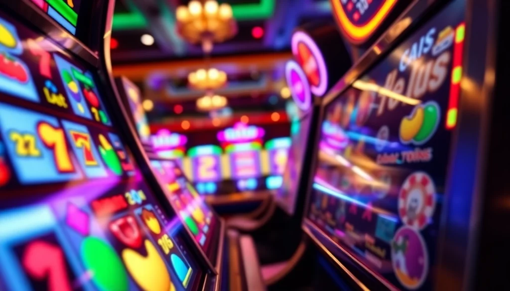 Menggali keseruan pakde4d slot dengan tampilan berwarna-warni dalam suasana kasino yang dinamis.