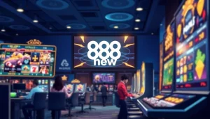 Experience the engaging online gaming environment of 888new, showcasing interactive casino games and a modern interface.