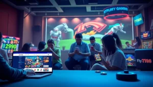 Interactive gaming scene at TT88 showcasing online slots and sports betting.