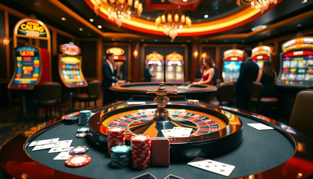 Experience the excitement of online betting at OK365 with a vibrant casino scene.