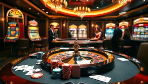 Experience the excitement of online betting at OK365 with a vibrant casino scene.