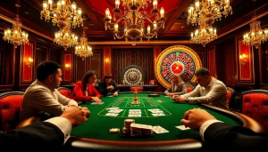 A thrilling poker game scene featuring Okwin for an exciting gambling experience.