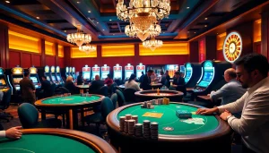 Experience the thrill of gameplay at Jeet Buzz Casino with vibrant poker tables, chips, and roulette.