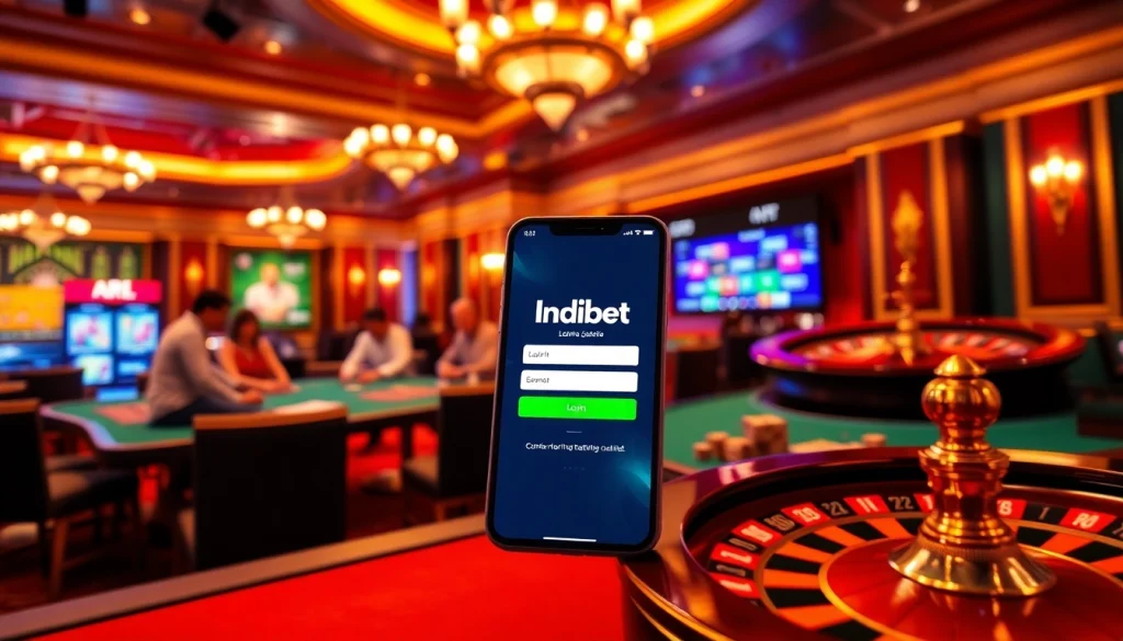 Log in to the Indibet app for seamless betting on sports.