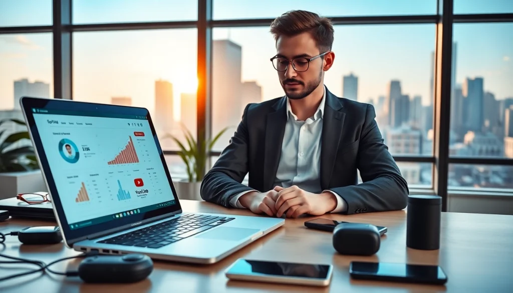 Engage with a state-of-the-art youtube smm panel dashboard while analyzing growth metrics.