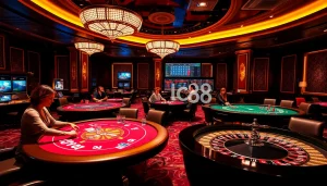 Experience the excitement at trang chủ lc88 with vibrant casino tables and engaging players.