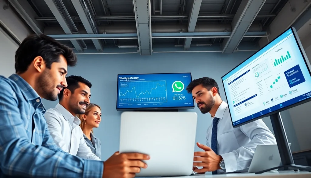 Boost your strategy with WhatsApp Smart CRM showcasing analytics in a collaborative setting.