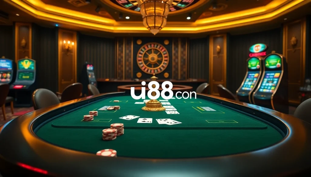 Experience the excitement of uu88 com with an elegant online casino setup and immersive gaming elements.