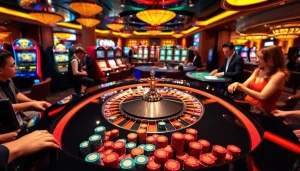 Raise your bets with vb9 at a thrilling casino table loaded with vibrant poker chips.