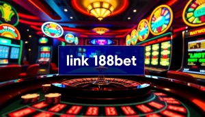 Experience the thrill of gaming with link 188bet amid vibrant casino lights and tables.