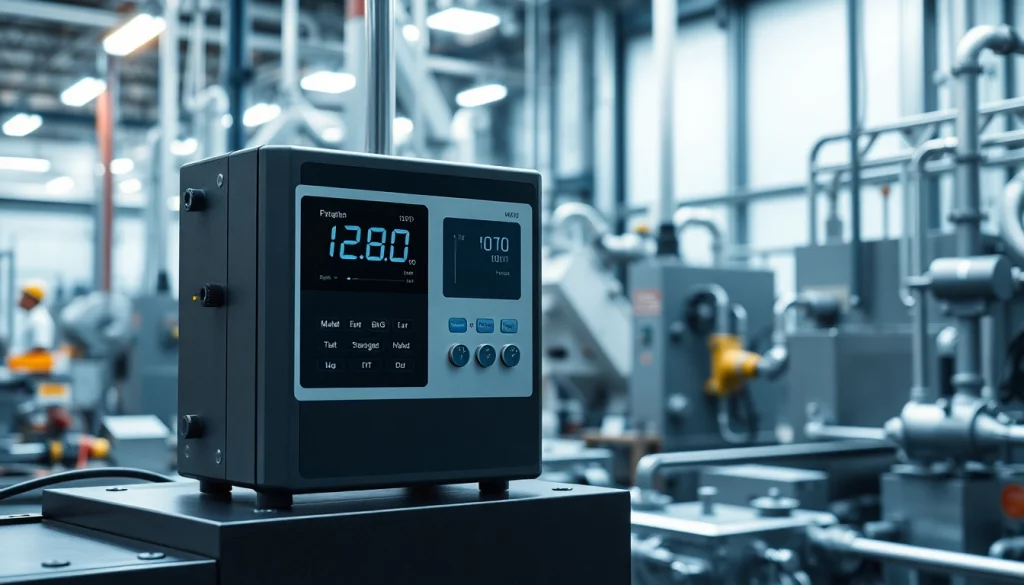 Mould Temperature Controller displayed in a professional industrial environment with precision instruments and sleek design.