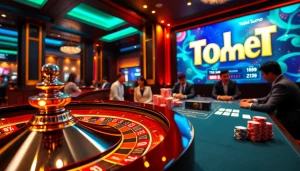 Pemain Togel Sumo menikmati pengalaman kasino online yang mendebarkan dengan chip poker berwarna-warni.