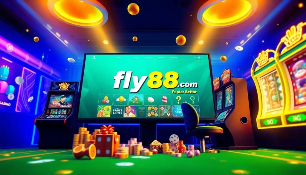 fly88 com offers a vibrant online gaming experience, showcasing casino games and sports betting.