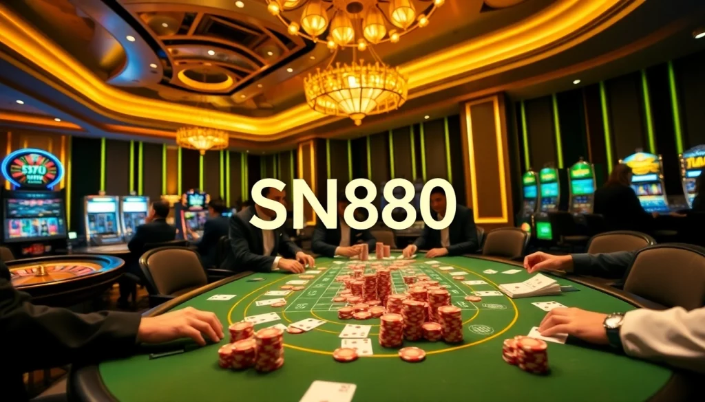 Play poker and win big at SN888 with professional gamblers in an upscale casino setting.