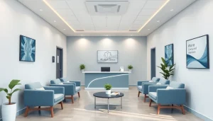 包茎手術 おすすめ を強調する、温かい雰囲気の専門医療クリニックの内装。