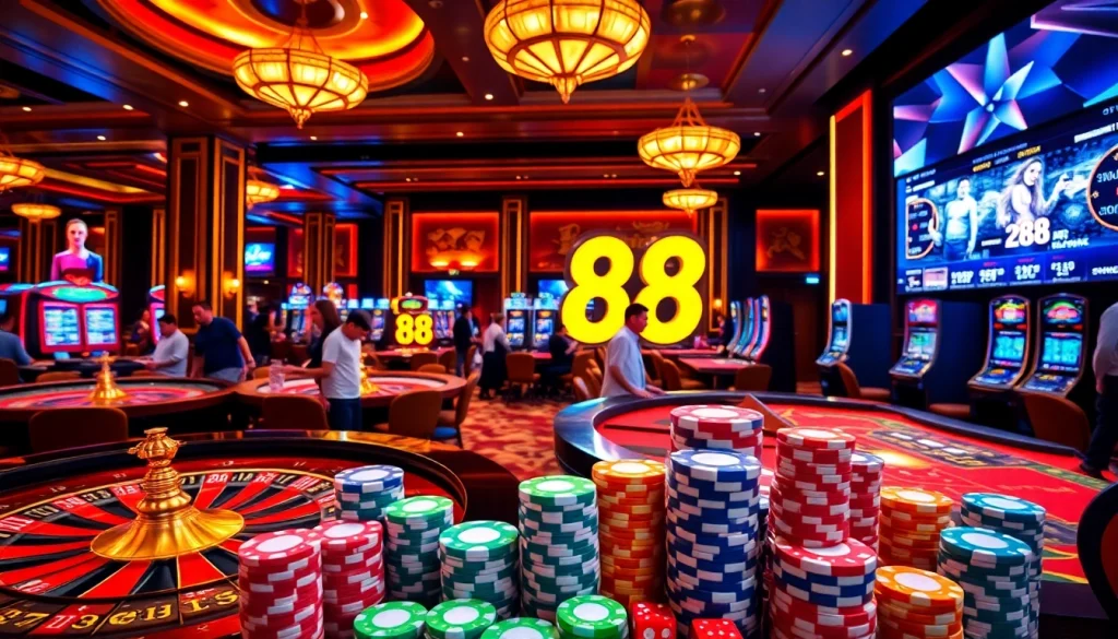 Experience the thrill of rr 88 with vibrant casino tables and engaging gaming action.