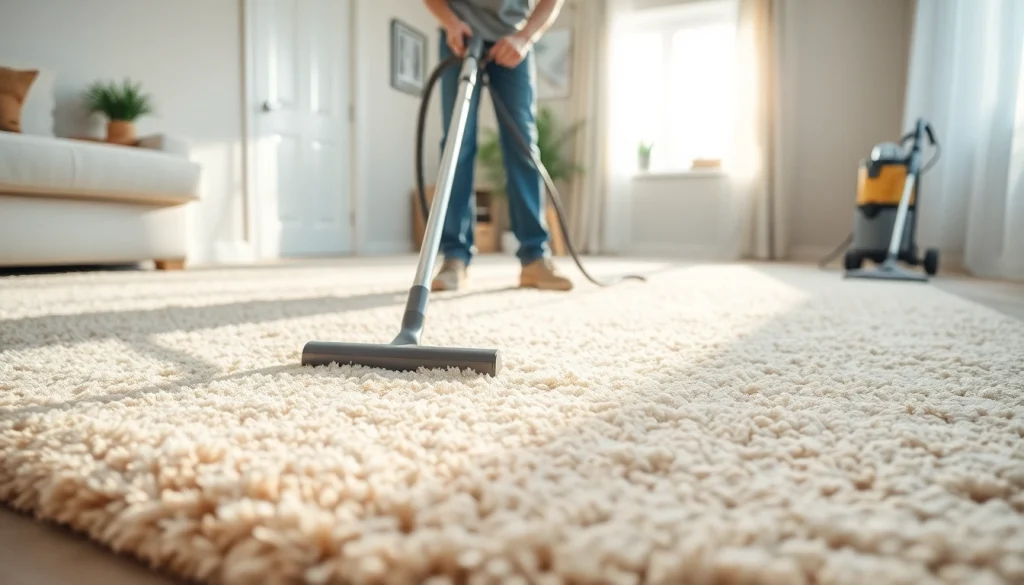 Experience professional carpet cleaning near me in a cozy living room setting.