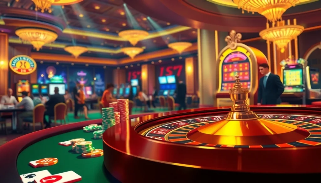 Experience the thrill of s8 com with vibrant casino visuals featuring roulette and poker.