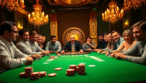 Experience the excitement of Rikvip at a vibrant casino table filled with poker chips and playing cards.