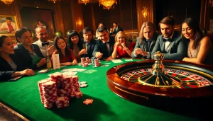 Burning after bowel movement illustrated at a vibrant poker table in a high-stakes casino setting.