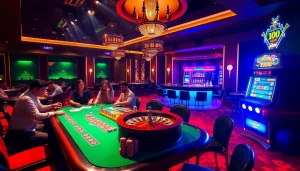 Gamble strategically with thrill at https://www.6rwin5.com/ casino tables adorned with cards and poker chips.