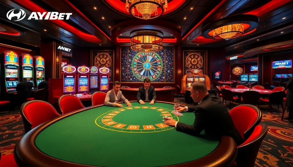 Experience thrilling gameplay at HAYBET with vibrant casino tables and exciting slot machines.