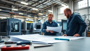 Examining the features of the das 140 in a busy engineering workspace.