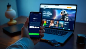 Online withdrawal process at 789Club featuring a smartphone app and secure transactions.