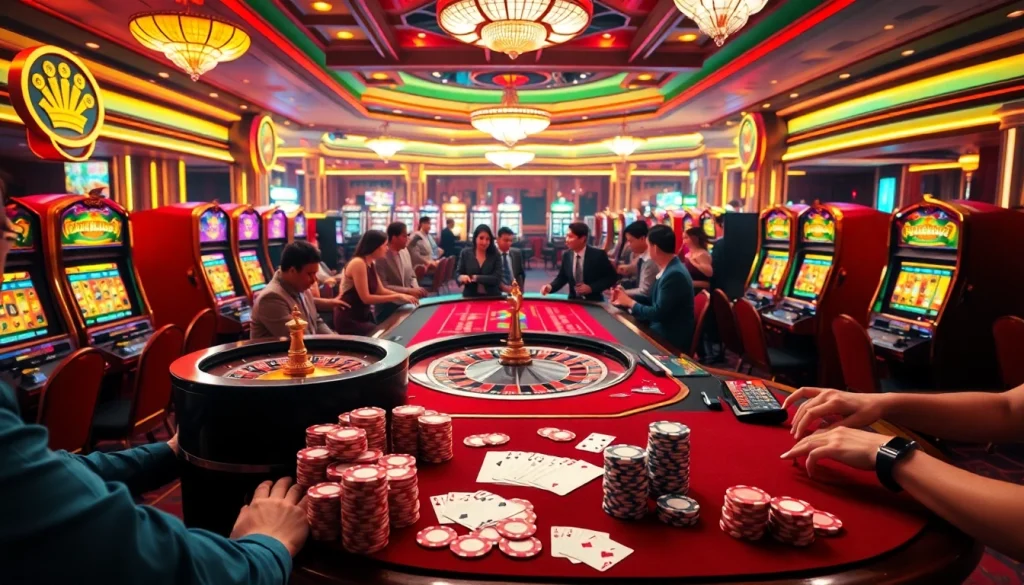 Experience the luxury of 789f.best with vibrant casino gaming scenes filled with excitement.
