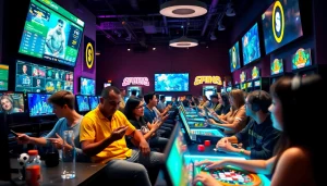 Exciting online gaming experience at https://jun88pl.com/ showcasing diverse players in a vibrant environment.