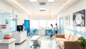 先進的な矯正歯科サービスを強調する矯正歯科クリニックのインテリア