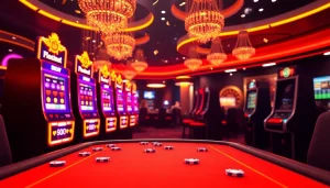Experience the thrill of winning at slot777 with vibrant slot machines and a luxurious casino atmosphere.