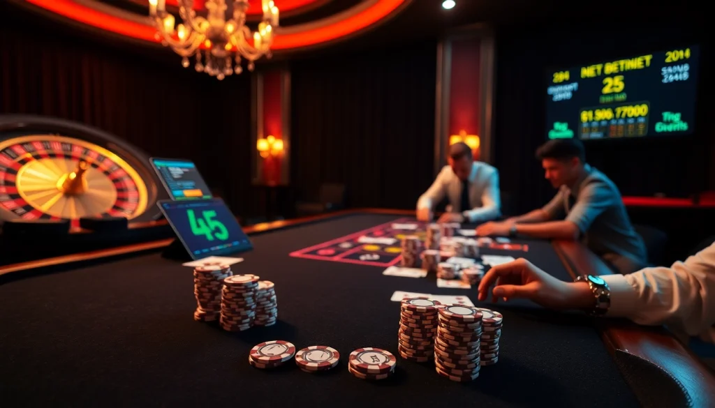 Animated players high-stakes betting at mk8th.net's luxurious casino tables.